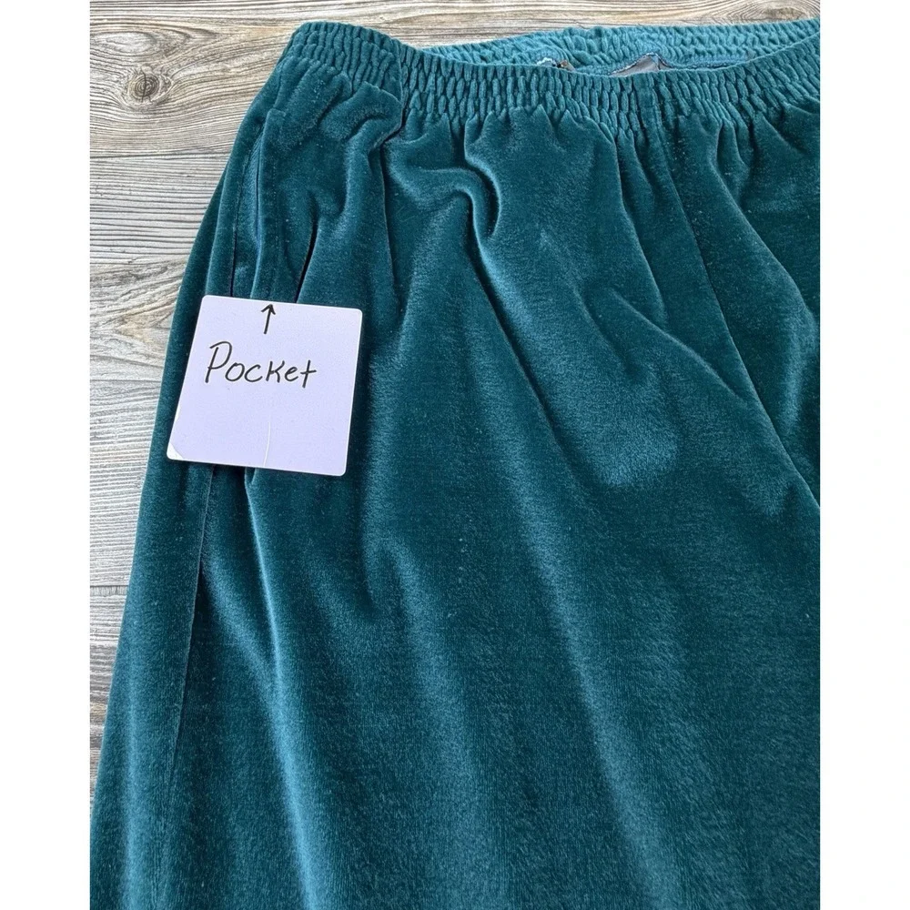 Lane Bryant Designs Velour 2 Piece Loungewear Set Emerald Green Soft Cozy 18/20